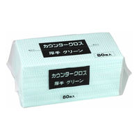 ミズムジャパン MISM カウンタークロス 厚手 80枚組 グリーン 1パック（直送品）