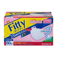 タマガワエーザイ フィッティ Fitty 7DAYSマスク EXプラス ホワイト やや小さめサイズ プリーツ　1箱（60枚入）