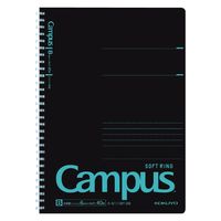 コクヨ キャンパス ソフトリングノート ブラックカラー 青 スーS111BTーDB 1セット（1冊×3）