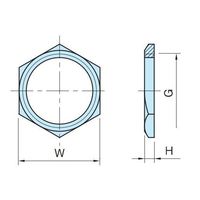 エスコ G2” オイルウインドウ用ナット EA949CX-506A 1セット(4個)（直送品）
