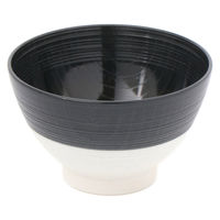 ツヤツヤ塗分け汁椀2 ブラック 1セット（1個×2） LAKOLE/ラコレ