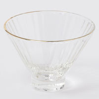 GOLDラインガラス小鉢A クリア 1セット（1個×2） LAKOLE/ラコレ
