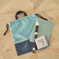 らこれキッズ フラット巾着バッグ ネイビー LAKOLE/ラコレ