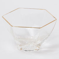 GOLDラインガラス小鉢B クリア 1セット（1個×2） LAKOLE/ラコレ