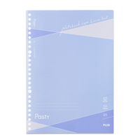 プラス ノート パスティ ノート型ルーズリーフ B5 ドット入り罫線 50枚 ブルー 76032 1セット(1冊×3)