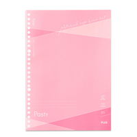 プラス ノート パスティ ノート型ルーズリーフ B5 ドット入り罫線 50枚 ピンク 76030 1セット(1冊×3)