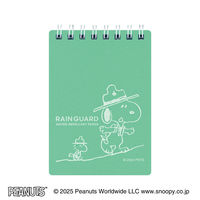 日本ノート リングメモ レインガード スヌーピー A7 7mm40枚 Lグリーン SWP59LG 1冊