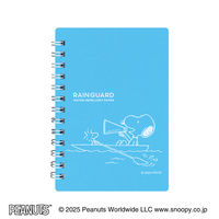 日本ノート リングメモ レインガード スヌーピー B7 7mm40枚 Sブルー SWP88SB 1セット(1冊×3)