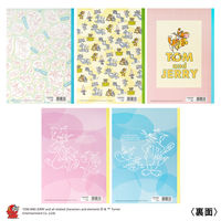 日本ノート トムとジェリーhang out セミB5 6.5mm30枚5柄セット U18705 1セット(1パック(5柄入)×3)