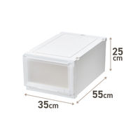 【引き出し収納】　天馬　フィッツケース アドバンス 55ー35M　ホワイト/クリア　幅35.0×奥行55.0×高さ25.0cm　1個