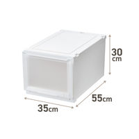 【引き出し収納】　天馬  フィッツケース アドバンス 55ー35Lホワイト/クリア　幅35.0×奥行55.0×高さ30.0cm　1個