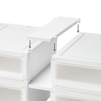 【引き出し収納】  天馬フィッツケース アドバンス 連結棚 55ー15ホワイト　1枚