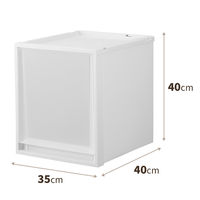 【引き出し収納】　天馬　フィッツケース マルチ 40ー35Lホワイト/クリア　幅35.0×奥行40.0×高さ40.0cm　1セット（1個×4）