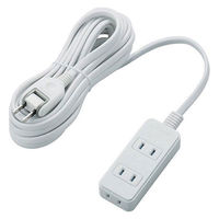 延長コード 電源タップ 5m 2ピン コンセント 3個口 ほこり防止シャッター 白 T-ST02-22350WH エレコム 1個（わけあり品）