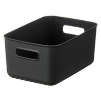 【均一価格】 収納ボックス  やわらかインナーボックス/スリム浅型 ダークグレー　幅179×奥行259×高さ120mm　1個 オリジナル