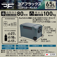JEJアステージ COREFLUX コアフラックス クーラーボックス 65L　インディゴグレー 1個
