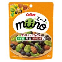 素材スナック菓子 miino ミーノ 香ばしナッツミックス そら豆黒豆アーモンド しお味 28g 1セット（1個×12） カルビー