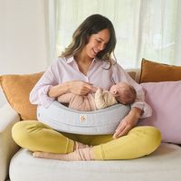 Ergobaby エルゴベビー ナチュラルカーブ・ナーシングピロー ムーンライトグレー ベルト付き 1個 ダッドウェイ