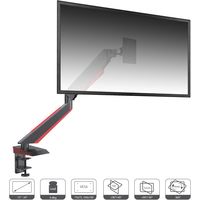 JAPANNEXT シングルモニターアーム　ガス式液晶ディスプレイアーム クランプ対応 JNーARMーGE22V 1台