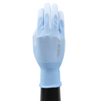 コーコス信岡 冷感機能糸手袋 ウレタンコーティング ブルー L Nー3124 1双