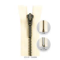 YKKメタルファスナー アンティークゴールド NO.4　60cm　オープン　ラベル付き4GKBO-60BL_5801セット(5本)（直送品）