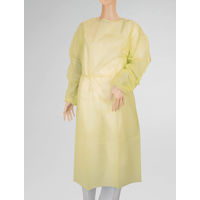 オオサキメディカル アイソレーションガウン ゴム袖 イエロー 51058  不織布　使い捨て　感染予防　1袋（10枚入）