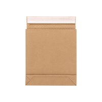 HEIKO 紙製クッション付き宅配袋 茶 200×40×220mm 封かんシール付 1袋（10枚入） 004192021