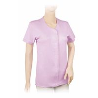 オオサキメディカル プラスハート ワンタッチ肌着 前開 婦人 半袖 L ラベンダー 74829 1枚