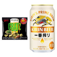 【おつまみ×ビールセット】アソート クラッツミニタイプ 枝豆 20袋＆ビール 一番搾り 350ml 缶 1パック（6本）