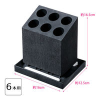 karari（カラリ） 珪藻土 アンブレラスタンド 6本用斜め ブラック 傘立て 1個 アネスティカンパニー