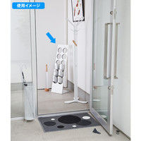 【車上渡し】アール・エフ・ヤマカワ スリッパラック ハイタイプ ホワイト 幅300×奥行305×高さ1065mm RFSR-HWH 1台（直送品）