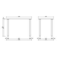 【車上渡し】アールエフヤマカワ エコノミーOAテーブル ホワイト 幅1000×奥行600×高さ700mm RFEMD-1060W 1台（直送品）