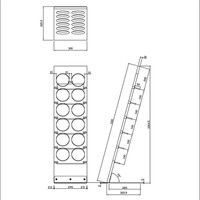 【車上渡し】アール・エフ・ヤマカワ スリッパラック ハイタイプ ナチュラル 幅300×奥行305×高さ1065mm RFSR-HN 1台（直送品）