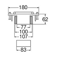 SANEI 床フランジ H800ー8 1セット(4個)（直送品）