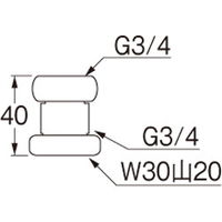 SANEI 変換アダプター PU35ー170X 1セット(6個:2個×3セット)（直送品）