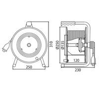 日動工業 アースリール KIV8sQx20m ERー820H 1台（直送品）
