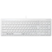 エレコム 有線コンパクトキーボード/パンタグラフ式/薄型/ホワイト TK-FCP097WH 1個（直送品）