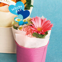 ヘッズ ホワイトデイフラワーPPピック-1/ハート WD-FP1 1セット（150枚：30枚×5パック）（直送品）