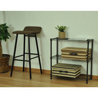 エイ・アイ・エス スチールラックセット3段 ブラウン 幅600×奥行250×高さ604mm SRS-6025BR 1台（直送品）