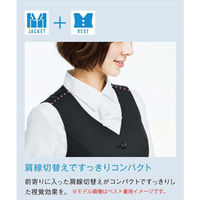 レディスジャケット 19号 黒系 GJAL-1554-B6-19 1着 サーヴォ（旧サンペックスイスト）（直送品）