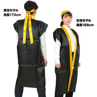 アーテック サテンロングハッピ黒（襟金）L ハチマキ金付 3152（直送品）