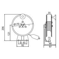日動工業 アースリール手動巻 0.75×21m ERー421M 1台（直送品）