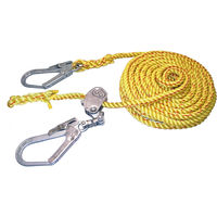 【ランヤード・補助ロープ】まつうら工業　ニューテトロン水平親綱（片側緊張器付）16mmΦX10m　NEW-TETORON-WF1610　1本