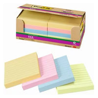 スリーエム ジャパン エコノパックTM 強粘着ノート 罫線入り パステルカラー混色 6301SS-K 1個