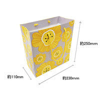 デザイン紙袋M フラワー_イエロー FLY-M 10個 エヒメ紙工（直送品）