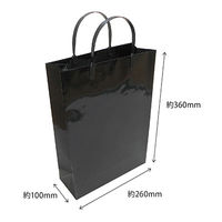 【手提げ袋】 エヒメ紙工 ラミネートバッグA4 黒 PPA4-BL 5個