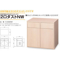 アビーロード 分別ごみ箱 2口ダストNW C-030NW 1台（直送品）