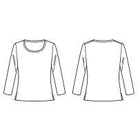 ボンマックス BONOFFICE ラウンドネック七分袖ニット ブラック 17号 BCK7103-16-17（直送品）