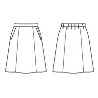 ボンマックス Aラインスカート ブラック 7号 BCS2106-16-7 1着