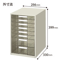 コクヨ レターケース透明プラスチック 引出しタイプA4タテ 浅型6深型2段 LC-G608M 1台